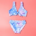 thumbnail image 1 of Nrmvnmi Girls Summer Fashion Bikini Split Swimsuit Tie Dye Print Suspender 2 Pcs Beach Bikini Set For 3-8 Years, 1 of 9
