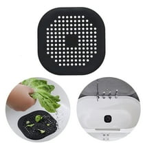 Nrmvnmi Hair Drain Catcher,Square Drain Cover for Shower Silicone Hair Stopper with Suction Cup,Easy to Install Suit for Bathroom,Bathtub,Kitchen