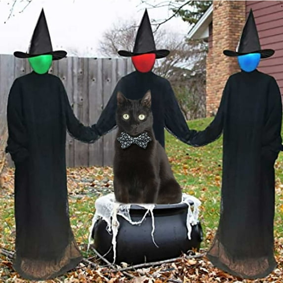 Nrmvnmi Halloween Cat Collar Breakaway with Cute Bow Tie and Bell for Kitty Adjustable Safety