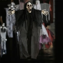 Nrmvnmi Halloween Decorations Outside, 3 Packs Hanging Ghosts Halloween Decor Halloween Decorations Indoor, Hanging Grim Reaper Skeleton Flying Ghost Decorations for Haunted House Decorations