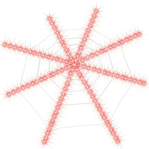 Nrmvnmi Halloween Decorations Spider Web Lights - 4FT Diameter, 80 LED Waterproof Net Lights, Remote Control, Cobweb for Yard House Garden Indoor Outdoor Party Haunted Decor