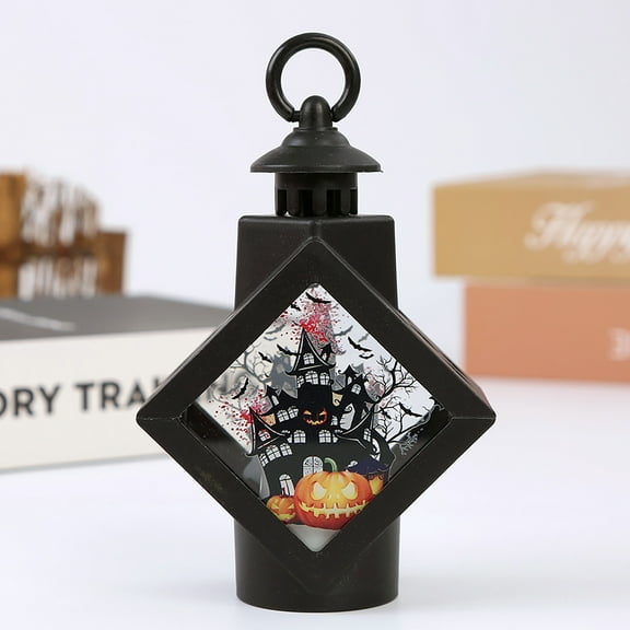 Nrmvnmi Halloween Lantern Vintage Decor Halloween Led Lantern Light Hanging Halloween Lights Pumpkin Lights Halloween Light up Decoration Upholstery Trim Outdoor Desk Lamp Child Propylene