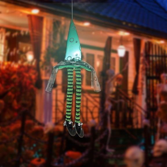 Nrmvnmi Halloween Witch's Legs for Wreath Plush Stuffed Witch Legs with Shoes Sticking out of Window Door Car Auto Trunk Outdoor Wicked Novelty Hanging Witch Legs Car Trunk Yard Decorations