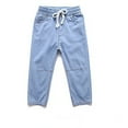 thumbnail image 1 of Nrmvnmi Kids Boys Denim Jeans Pants Solid Color High Waisted Elastic Ankle Pants With Pocket Mosquito Proof Tapered Leg Cotton Casual Trousers Slim Fit Cargo Joggers With Drawstring, 1 of 1