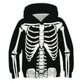 thumbnail image 1 of Nrmvnmi Kids Girl Boy Casual Hoodies Sweatshirts Cute Skeleton Graphic Printed Pullover Top Round Neck Long Sleeved Loose Shirt Warm Comfortable Sports Top Fall Trendy Clothes, 1 of 1