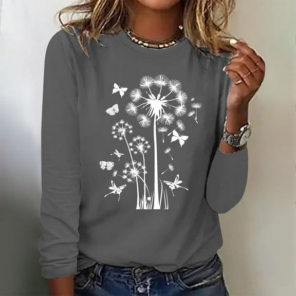 Nrmvnmi Long Sleeve Shirts for Women Fall Tops Dressy Shirts Casual Blouses Pleated Scooped Neck Tunic Tops Cute Curved Hemline Tunic Tops