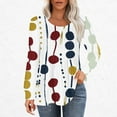 thumbnail image 1 of Nrmvnmi Long Sleeve Shirts for Women Fall Tops Dressy Shirts Casual Blouses Pleated Scooped Neck Tunic Tops Cute Curved Hemline Tunic Tops, 1 of 5