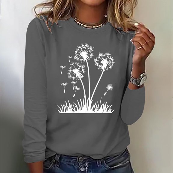 Nrmvnmi Long Sleeve Shirts for Women Fall Tops Dressy Shirts Casual Blouses Pleated Scooped Neck Tunic Tops Cute Curved Hemline Tunic Tops