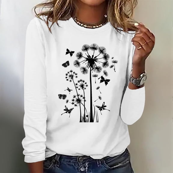 Nrmvnmi Long Sleeve Shirts for Women Fall Tops Dressy Shirts Casual Blouses Pleated Scooped Neck Tunic Tops Cute Curved Hemline Tunic Tops