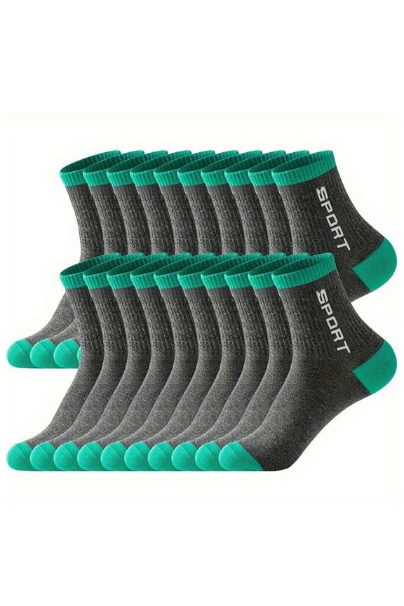 Men Ankle Socks Athletic Socks Moisture Wicking Bulk Crew Casual Sports Socks Cotton Socks, Sweat Absorbing, Breathable, Odor Proof, Running Sports Socks