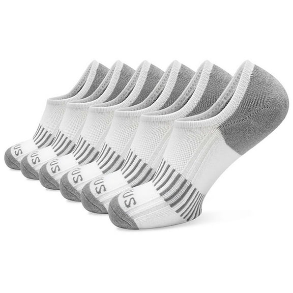 Nrmvnmi Men Ankle Socks Sport Socks 6 Pairs Cotton Cushioned Running Socks Breathable Anti-Blister Low Cut Tab Athletic Socks