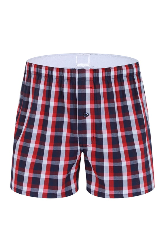Men Pajamas Shorts Low Rise Pj Sleep Shorts Plaid Boxer Sleeping Shorts Sleepwear Micro Bottoms Lounge Father's Day Gifts For Dad ,4th of July Gifts for Men