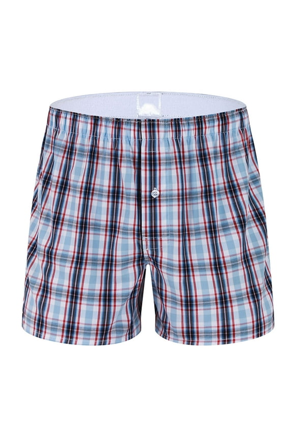 Men Pajamas Shorts Low Rise Pj Sleep Shorts Plaid Boxer Sleeping Shorts Sleepwear Micro Bottoms Lounge Father's Day Gifts For Dad ,4th of July Gifts for Men