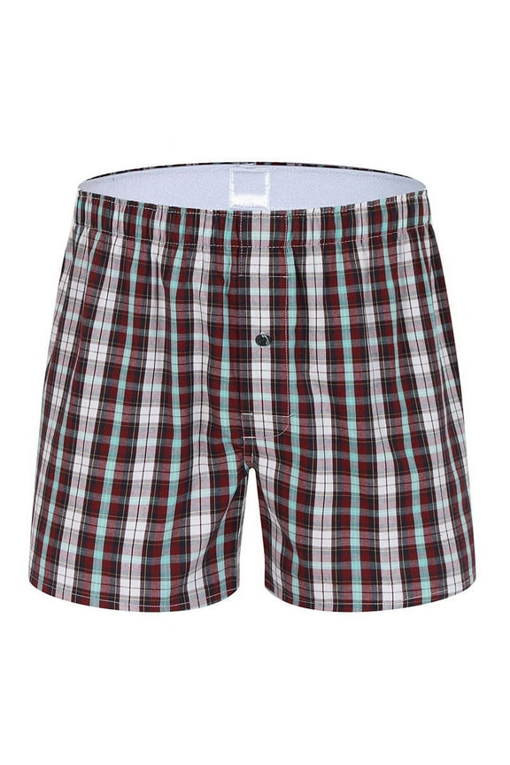 Men Pajamas Shorts Low Rise Pj Sleep Shorts Plaid Boxer Sleeping Shorts Sleepwear Micro Bottoms Lounge Father's Day Gifts For Dad ,4th of July Gifts for Men