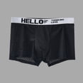 thumbnail image 1 of Nrmvnmi Men Sexy Mesh Boxer Briefs Low Rise Stretch Breathable Underwear Boxer Black-L, 1 of 3