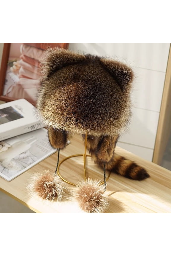 Men Women Fur Hat Fur Russian Ushanka Hats Earflap Trapper Hat For Winter Solid Color Thick Outdoor Warm Ear Protection Adult Lei Feng Hat