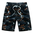 thumbnail image 1 of Nrmvnmi Men's Hawaiian Floral Prints Beach Shorts Elastic Waist Drawstring Lightweight Summer Casual Shorts with Pocket Father's Day Gifts For Dad ,4th of July Gifts for Men, 1 of 6