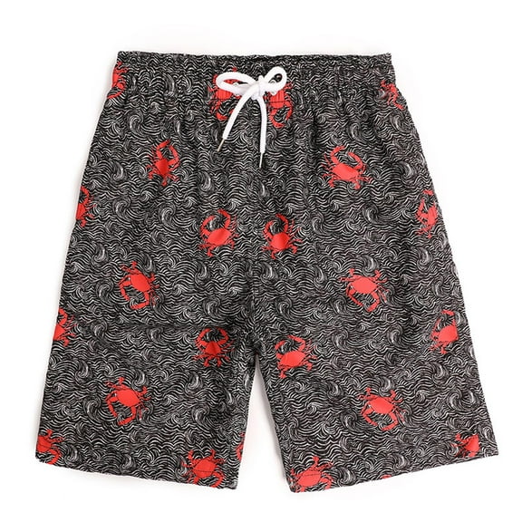 Nrmvnmi Men's Hawaiian Floral Prints Beach Shorts Elastic Waist Drawstring Lightweight Summer Casual Shorts with Pocket Father's Day Gifts For Dad ,4th of July Gifts for Men