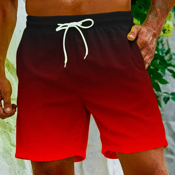 Nrmvnmi Mens Shorts Tie Dye Prints Pants Shorts for Man Beach Hawaiian Ruched Tropical Straight Leg Fall Summer 2024 Father's Day Gifts For Dad ,4th of July Gifts for Men