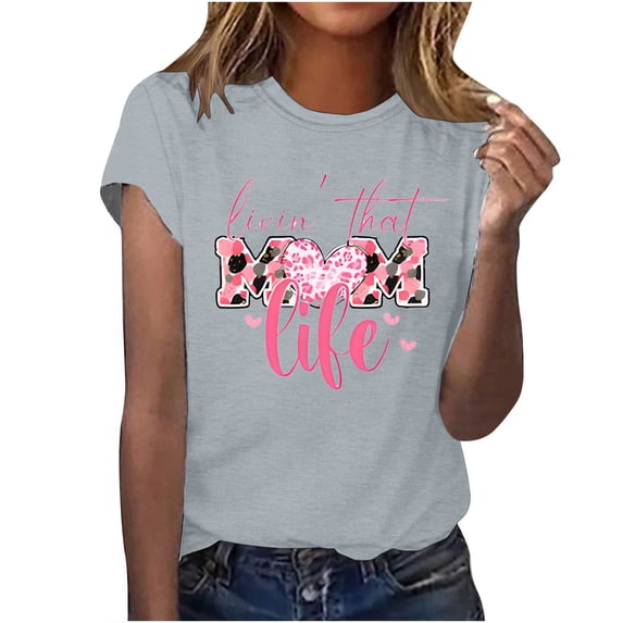 Nrmvnmi Mothers Baseball Tee Shirt for Women Short Sleeve Letter Printed Graphic Mom Gifts Tee Shirts Mothers Day Gifts