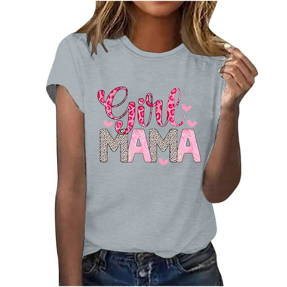 Nrmvnmi Mothers Baseball Tee Shirt for Women Short Sleeve Letter Printed Graphic Mom Gifts Tee Shirts Mothers Day Gifts