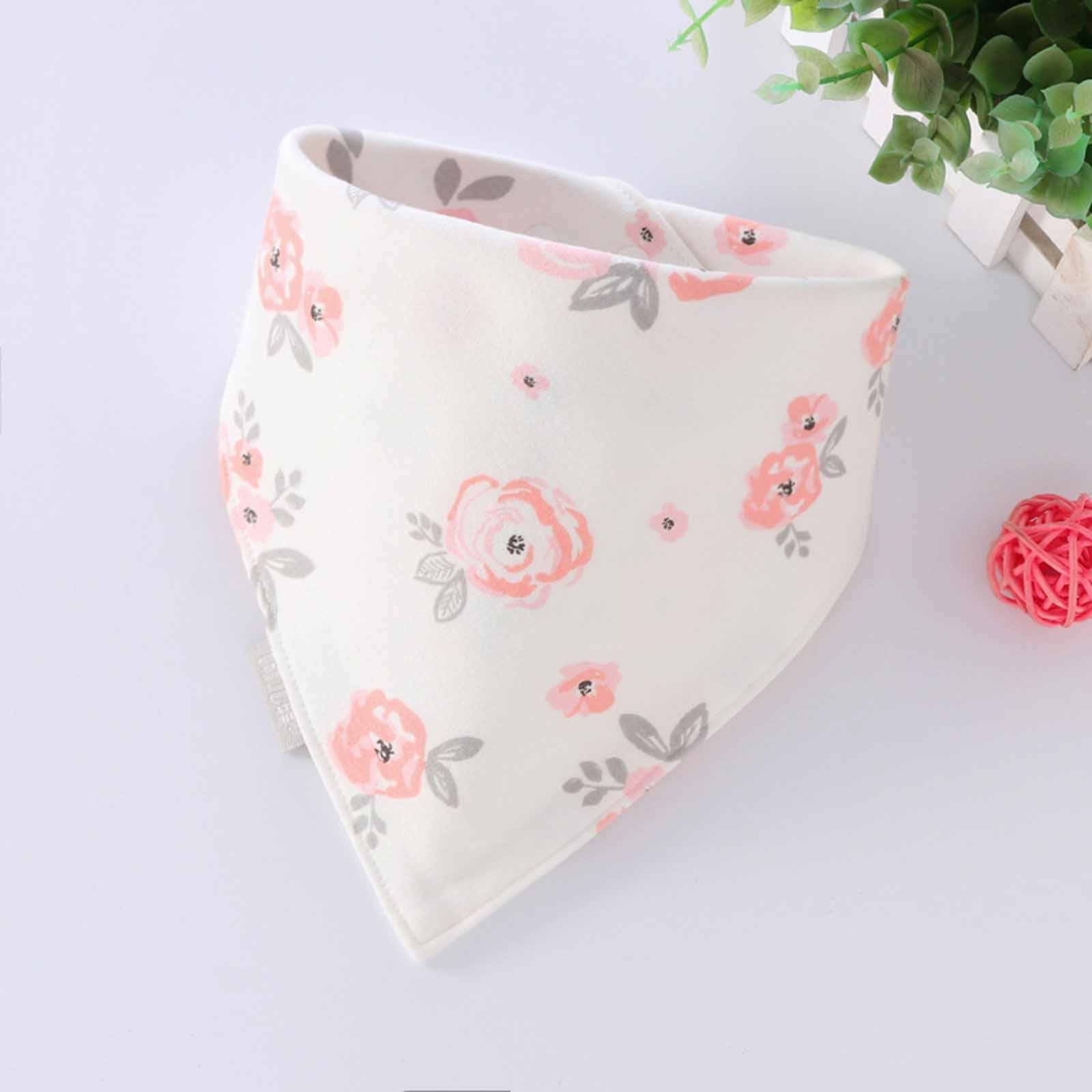 Nrmvnmi Muslin Baby Drool Bibs Soft Triangular Adjustable Baby Bandana