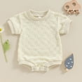 thumbnail image 1 of Nrmvnmi Newborn Baby Boy Girl Clothes Checkered Cotton Bubble Romper Short Sleeve Onesie One-Piece Summer Outfit For 0-18 Months, 1 of 6