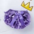 thumbnail image 1 of Nrmvnmi Newborn Toddler Baby Cotton Ruffle Casual Briefs Bowknot Decor Elastic Waist Briefs Underwear, 1 of 7