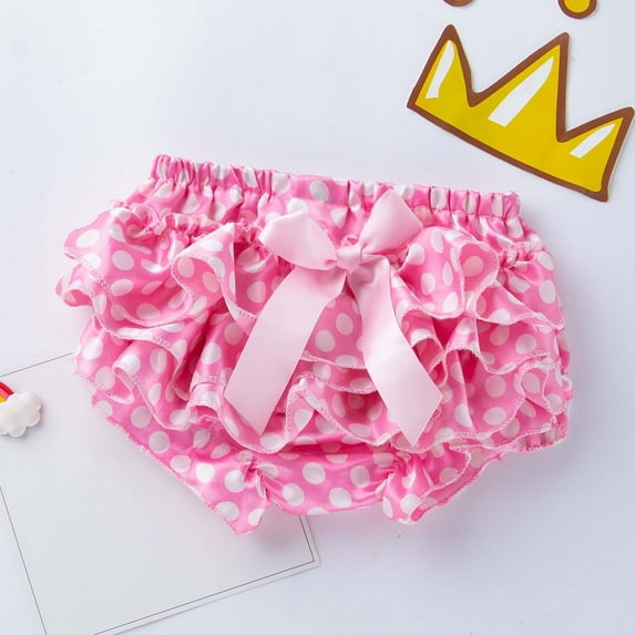 Nrmvnmi Ruffle Diaper Cover For Baby Girls Boys Ruffled Tiered Bloomers Elastic Briefs Cute Cotton Baby Girl Shorts Casual Triangle Pants, Shorts Briefs- Panties For Toddler Girls