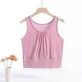 thumbnail image 1 of Nrmvnmi Pajamas Tops For Womens Modal Built-in Bra Padded Camisole Yoga Tank Tops Built in Bra Tank Tops Summer Basic Layering Yoga Top for Women 2024, 1 of 7