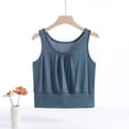 thumbnail image 1 of Nrmvnmi Pajamas Tops For Womens Modal Built-in Bra Padded Camisole Yoga Tank Tops Built in Bra Tank Tops Summer Basic Layering Yoga Top for Women 2024, 1 of 2
