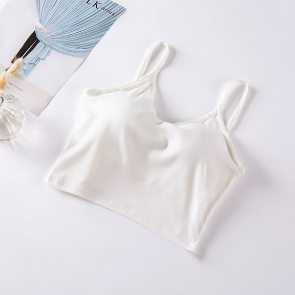 Nrmvnmi Summer Saving 2024 Womens T Shirts with Built in Bra Sleeveless T-Shirts Modal Padded Pajamas Wireless Bra Tops Yoga Shirts for Women For Womens Gifts