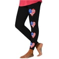 thumbnail image 1 of Nrmvnmi Patriotic High Waist Leggings for Women Fourth of July American Flag Patterned Compression Tights Women USA Flag Mothers Day Gifts For Her, 1 of 5