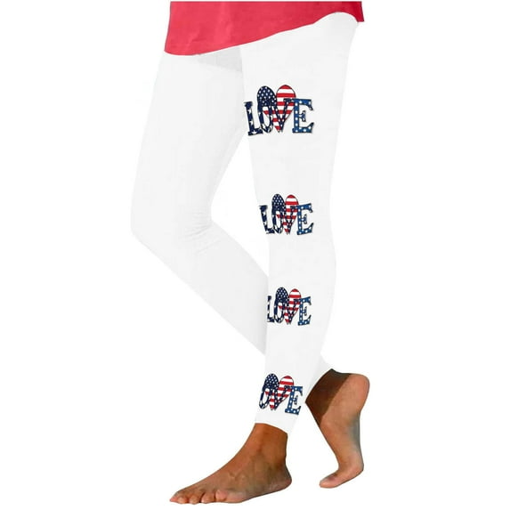Nrmvnmi Patriotic High Waist Leggings for Women Fourth of July American Flag Patterned Compression Tights Women USA Flag Mothers Day Gifts For Her
