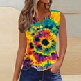 thumbnail image 1 of Nrmvnmi Plus Size Tank Tops for Women V Neck Sleeveless Tie Dye Shirt Casual Summer Solid Color Oversized Tanks Mothers Day Gifts, 1 of 5