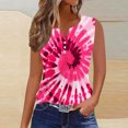 thumbnail image 1 of Nrmvnmi Plus Size Tank Tops for Women V Neck Sleeveless Tie Dye Shirt Casual Summer Solid Color Oversized Tanks Mothers Day Gifts, 1 of 5
