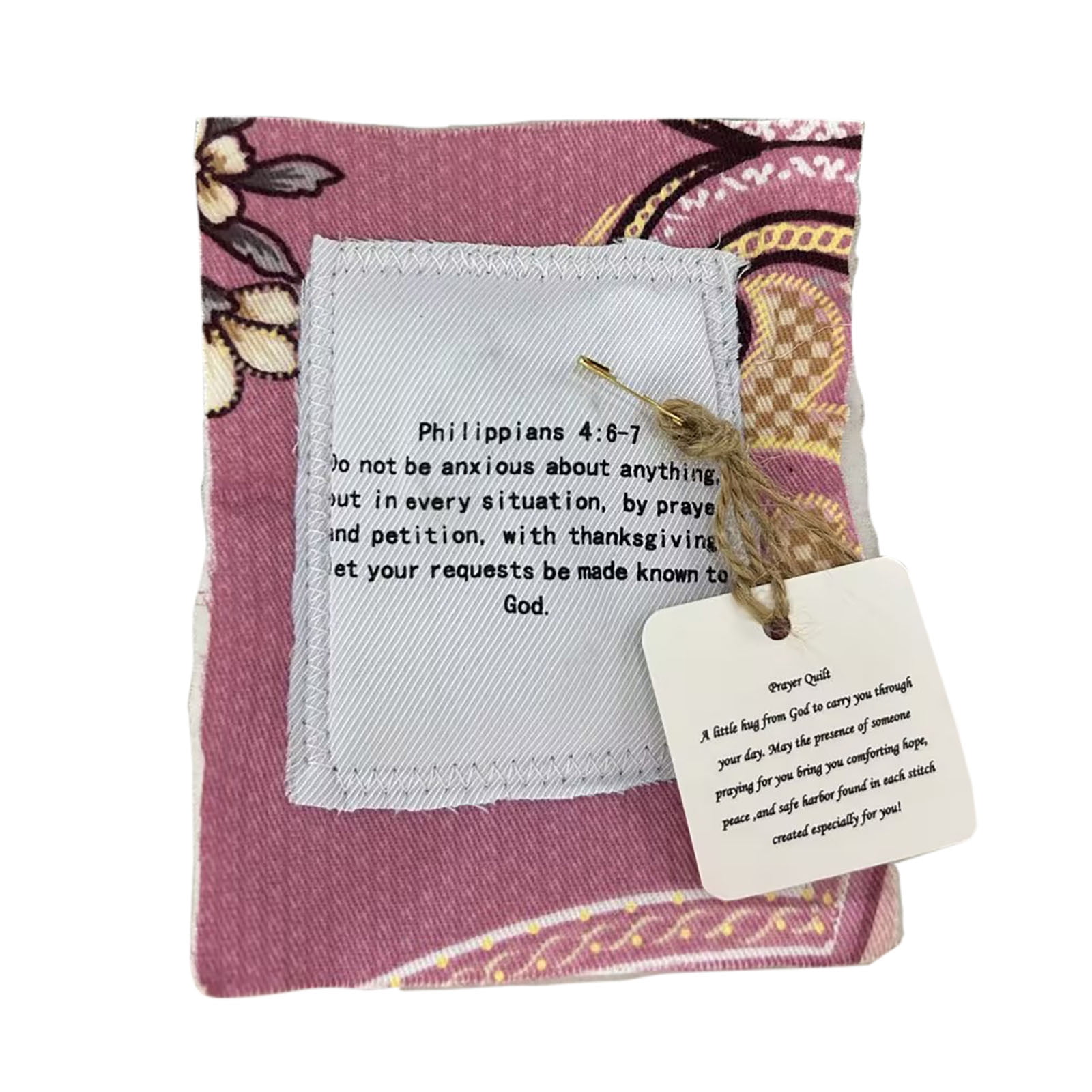 Nrmvnmi Prayer Quilt with Cross Inside Handmade Sew Cotton Individually Colorful Quilts Pocket Prayer Quilt Pocket Prayer Cross Mini Scripture Quilts Sympathy Remembrance Christian Gift Walmart