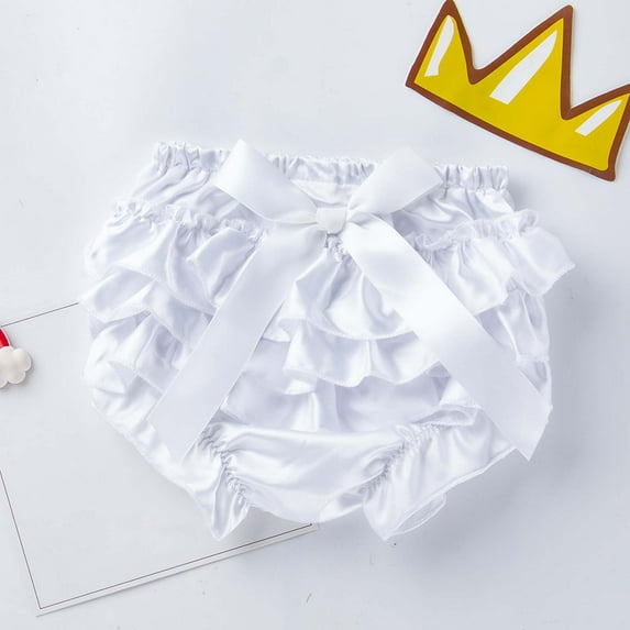 Nrmvnmi Ruffle Diaper Cover For Baby Girls Boys Ruffled Tiered Bloomers Elastic Briefs Cute Cotton Baby Girl Shorts Casual Triangle Pants, Shorts Briefs- Panties For Toddler Girls