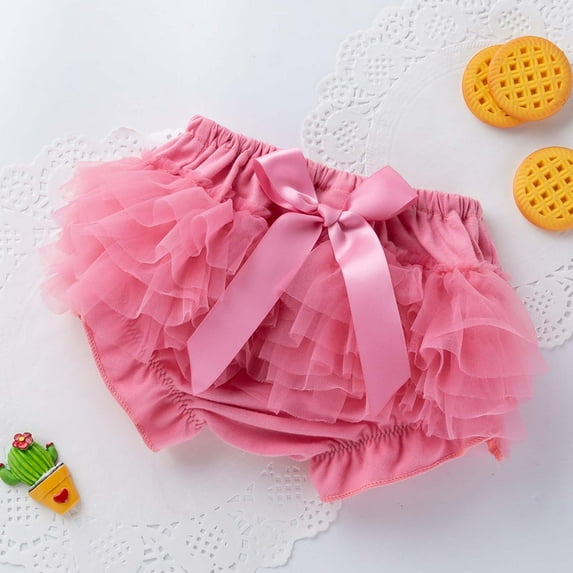 Nrmvnmi Ruffle Diaper Cover For Baby Girls Boys Ruffled Tiered Bloomers Elastic Briefs Cute Cotton Baby Girl Shorts Casual Triangle Pants, Shorts Briefs- Panties For Toddler Girls