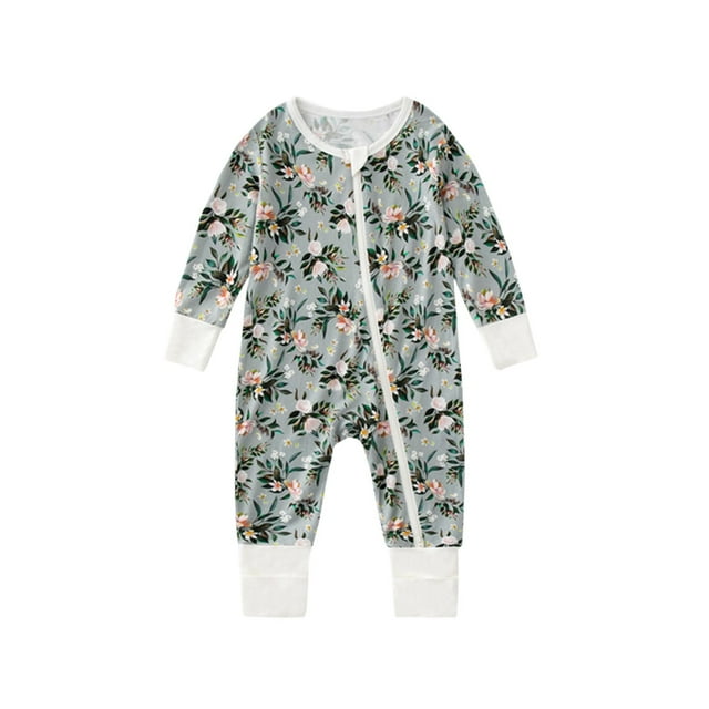 Jimonda Baby Romper Boys Girls Cotton Pajamas 2-Way