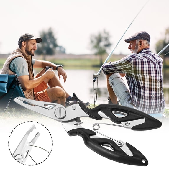 Nrmvnmi Stainless Steel Fishing Pliers Hook Remover Cutter Tool Line Snips Split Ring Pliers Scissors Fishing Accessories Pliers & Multi-Tools