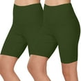 thumbnail image 1 of Nrmvnmi Summer Saving 2024 2 Packs High Waisted Fit Control Biker Shorts for Women Solid Color Workout Yoga Running Gym Athletic Spandex Booty Shorts For Womens Gifts, 1 of 9
