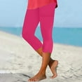 thumbnail image 1 of Nrmvnmi Summer Saving 2024 Capri Leggings for Women Fit Control Knee Length Capri Leggings 2024 Summer Cropped Pants Casual Comfy Solid Capris For Womens Gifts, 1 of 1