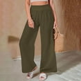 thumbnail image 1 of Nrmvnmi Summer Saving 2024 Capri Pants for Women Casual 2024 Summer Drawstring Elastic High Waist Linen Pants Straight Wide Leg Plus Size Lounge Capris For Mens Gifts, 1 of 5