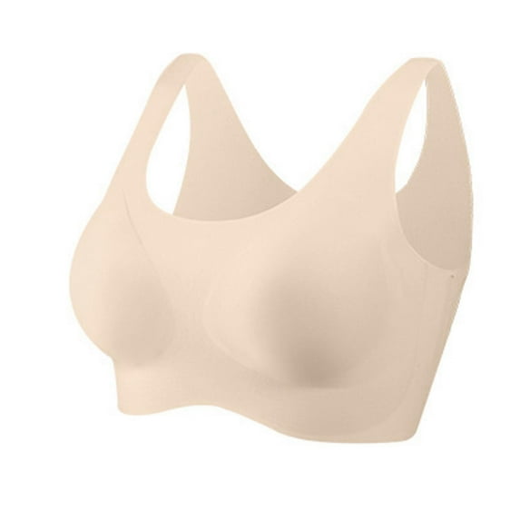 Nrmvnmi Summer Saving 2024 Deep V Bras for Women Seamless Adjustable Straps No Underwire Sleep Everyday Wear Plus Size Bra Lift Bralettes For Women Gifts