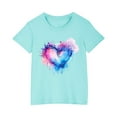 thumbnail image 1 of Nrmvnmi Summer Saving 2024 Girls And Boys Shirts Grahic Print Kids Round Neck Graphic Tees Novelty Clothes Short Sleeve Top Tee For 3-14 Years, 1 of 5