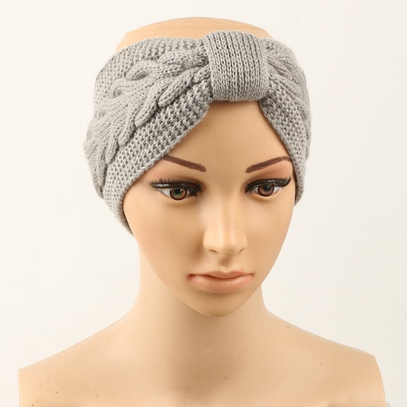 Nrmvnmi Summer Saving 2024 Knit Headbands Winter Ear Warmers, Twisted Elastic Turban Head Wraps with Bow Knot, Hair Band Accessories, Hair Scrunchies Scarves for Women Girls For Womens Gifts