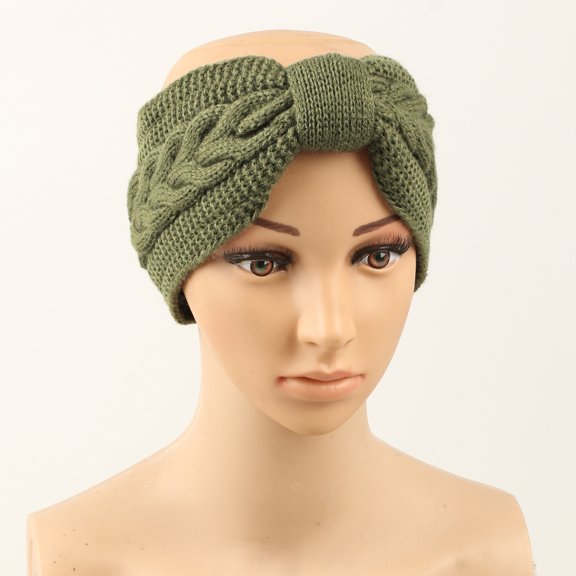 Nrmvnmi Summer Saving 2024 Knit Headbands Winter Ear Warmers, Twisted Elastic Turban Head Wraps with Bow Knot, Hair Band Accessories, Hair Scrunchies Scarves for Women Girls For Womens Gifts