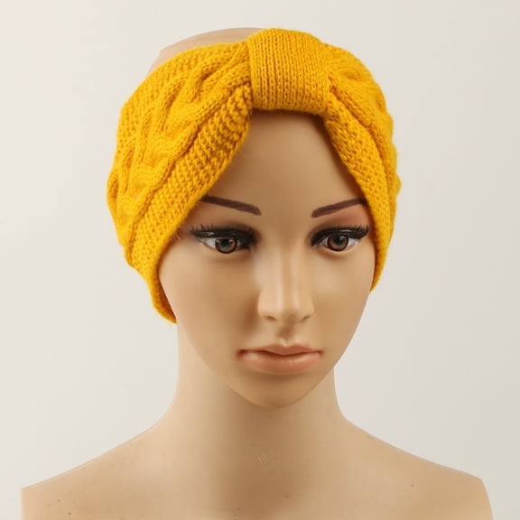 Nrmvnmi Summer Saving 2024 Knit Headbands Winter Ear Warmers, Twisted Elastic Turban Head Wraps with Bow Knot, Hair Band Accessories, Hair Scrunchies Scarves for Women Girls For Womens Gifts