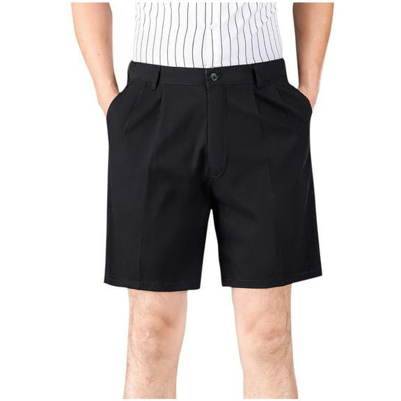Nrmvnmi Summer Saving 2024 Mens Golf Dress Shorts 9 Inch with Pockets Solid Color Stretch Lightweight Quick Dry Men's Flat Front Shorts for Work Casual For Mens Gifts
